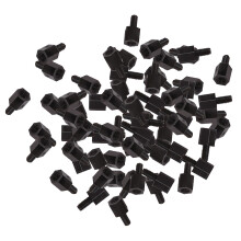 100x Motherboard Nylon Hex Standoff Threaded Spacer M3 Thread 6+6mm Black