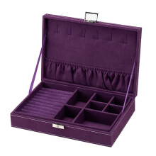 Jewelry Box Velvet Storage Box with Lock Display Cabinet Multifunction Earring Necklace Ring Storage Box Display-