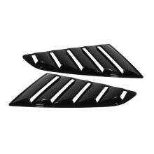 Gloss Black Mustang Rear and Side Window Louvers Covers for Ford 20152023 Factory Style Upgrade