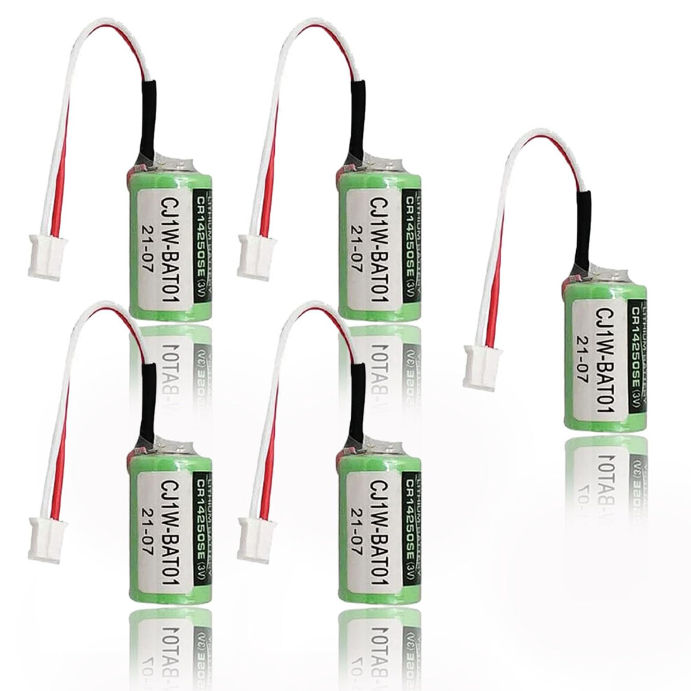 5Pack Cj1wbat01 3V Lithium Plc Battery Replacement Cr14250 1000Mah Reliable Backup Power For Omron 9330225966975