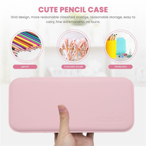 Capacity Simplicity Pencil Box Storage Box  Pen Pencil Case Compartment Storage Waterproof Pencil Case- 2