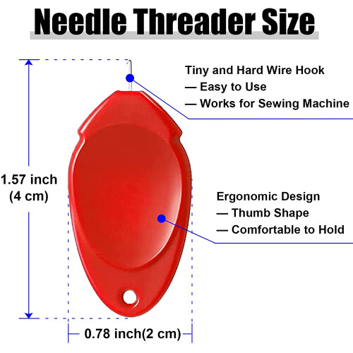 Needle Threader for Hand Sewing 12 Pcs, Plastic Wire Hook Simple Threader for Needles Small Eye Needle Threader 1