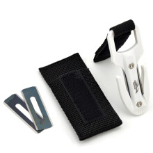 KEEP DIVING Scuba Diving Double Edged Cutter Rope Net Cable Cutting Knife Twin Cut Safety Accessories,White