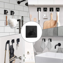Toilettenpapierhalter mit Handtuchrobenhaken, Selbstklebendem oder ein der Wand Montiertem Toilettenpapierrollenhalter, BadzubehöRset
