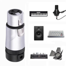 Male/Female Compact XLR Microphone Solder Adapter Adjustable 90 Right Angle 3Pin XLR Solder Connector 3 PIN XLR Ends