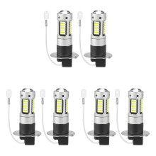 6Pcs H3 Super Bright LED Fog Driving DRL Light Bulbs Kit 6000K White