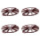 4X Cake Divider Slice Pie Cake 10 / 12 Piece Equal Portion  Divider Dark Red 1