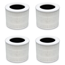 4 Stuks Vervangingsfilter voor LEVOIT Luchtreiniger Core  Part Core -RF, H13 HEPA-Filter 3In1 Actief Koolfilter