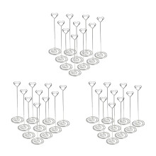 30Pcs 8,6 Pouces Grand Place Porte-Cartes Coeur Forme Titulaire Nombre de Titulaires de Stands Photo Photo Note Clip Mémo pour Mariage