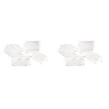 100Pcs Clear Signage Card Holder Poster Holder Plastic Label Holder Acrylic Card Display Stand 2x4cm