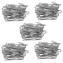 Einzelne Prise Fenster Behandlung Metall Falte Vorhänge Vorhang Haken - Silber Ton (100 Teilig)