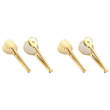 2X SilkläMmor i Rostfritt StåL Guld FilterkläMma Sked Mat KöKsredskap Oljestekningsredskap BBQ Clamp Restaurang Snack