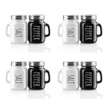 4X Ensemble de SalièRes et PoivrièRes de Ferme, 4 Oz Mignon SalièRe PoivrièRe, DéCor de Cuisine de Ferme Moderne