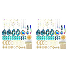 740 Pcs Crystal Suncatcher Kits Hanging Chandelier Crystals Prisms Parts Rainbow Maker Pendants DIY Sun Catchers Beads
