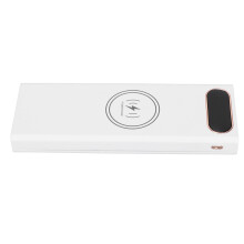 L10 10x18650 Powerbank 22,5W Schnellladung & 15W Kabelloses Laden Weiß