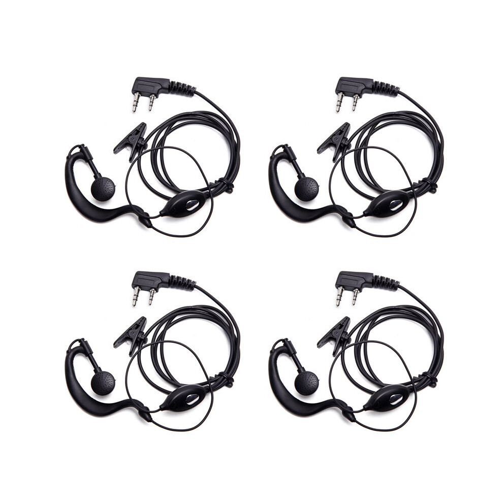 4X Headset 2 Pin K-Plug Wired Two Way Ham Radio Earpiece For Bf-888S Uv5r Walkie Talkie 992 Earwear 6034181871153