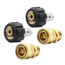 2X Adapter-Set für Hochdruckreiniger, Schnellkupplungssatz, Metrisch M22-15 mm, TWIS292