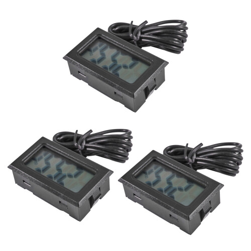 3X LCD Refrigerator Freezer Refrigerator Digital Thermometer Temperature -50 - 110 Celsius 1