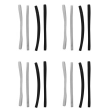16 Pezzi Fasce per Capelli Elastiche Antiscivolo Spesse Fasce per Capelli, Capelli da Esercizio E Fasce per Sudore per Donne E Uomini (Nero, Grigio)