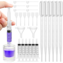 Set di 30 Strumenti per La Ricarica del Profumo, Kit di Dispenser In Plastica con Pompa da Viaggio, Imbuto, Contagocce per il Trasferimento Della