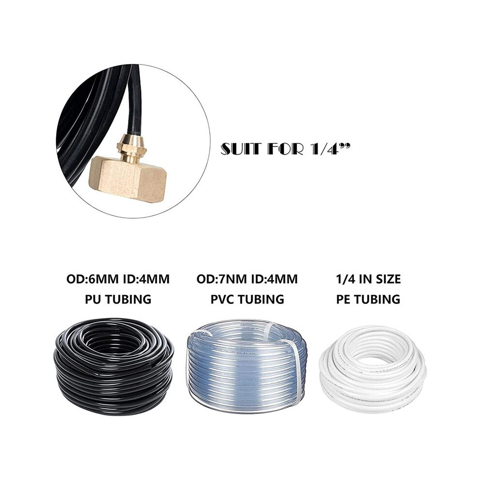 3/4Inch To 1/4Inch Hose Adapter Garden Brass 1/4Inch To Irrigation Hose Adapter 4Pack With Washer Rubbers 6033669432435