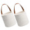 2pack Wall Mounted Baskets Wicker Storage Baskets Cotton Fabric Hanging for Flower Home Decor 1