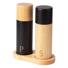 Oak Wooden Pepper and Salt Mill Sets Multifunction Spice Pepper Grinder Refillable Pepper Salt Grinder Sets with Box