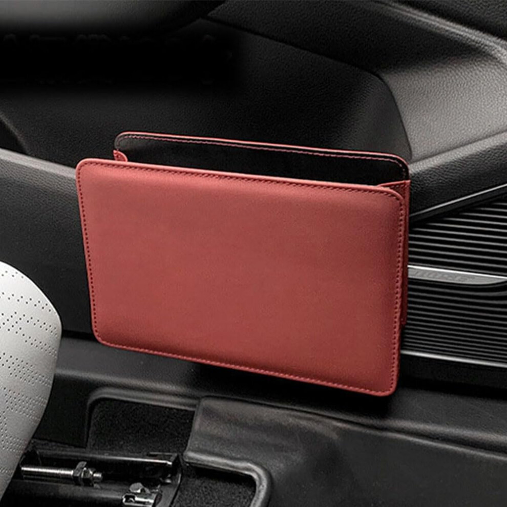 Leather Car Trash Can For Nissan Ariya 20222024, Waterproof Hanging Garbage Bin With Hooks 9092120173352