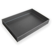2X PU Leather Valet Tray Organizer,Catchall Tray Decorative Desktop Storage Organizer Tray for Change, Coin,Key,Phone