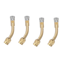 4 Pcs 135 Degree Angle Air Tyre Valve Extension Adaptor Long Shank for Motorcycle Cars