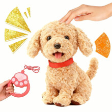 Interactive Plush Puppy with Realistic Walking and Barking, Soft Robotic Pet Dog Toy for Kids