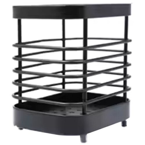 Stainless Steel Toothbrush Holder, Multifunctional Drain Rack, Rust-Proof, Black 1