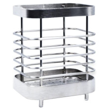 Stainless Steel Toothbrush Holder, Multifunctional Drain Rack, Rust-Proof, Silver
