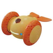 Rechargeable Cat Toys Automatic Obstacle Avoidance Interactive Toys for Cat Intelligent Design Cat Accessories Yellow
