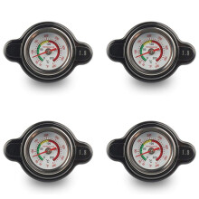 4X High Pressure Radiator Cap with Temperature Gauge, 1.8 Bar Radiator Cap 25.6Psi for , , ,