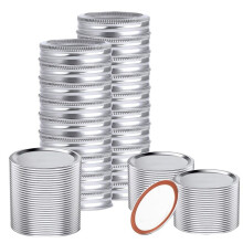 48 PCS Wide Mouth Mason Jar Lids and Rings, Reusable Leakproof Canning Lids with Silicone Seals, (Wide Mouth)