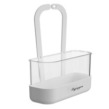 Sponge Holder for Kitchen Sink, Sink Organizer, Kitchen Faucet Rack,White and Clear