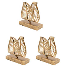 3X Freestanding Modern Napkin Holder with Leaf Design, Desktop Paper Towel Dispenser, Napkin Storage Storage Box
