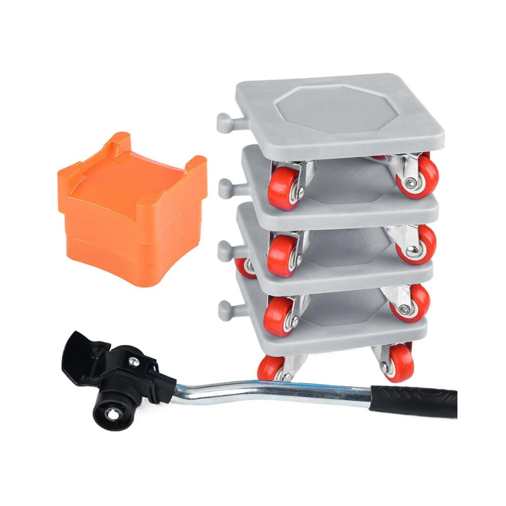 Professional Furniture Mover Tool Set Heavy Stuffs Transport Lifter Wheeled Mover Roller With Wheel Bar 4 Sliders 4711177250087