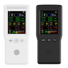 Monitoraggio Della Qualità 'Aria per Interni, Rilevatore Portatile, Monitoraggio In Tempo Reale, Ampio Display con Avviso Vocale, Kit per Test