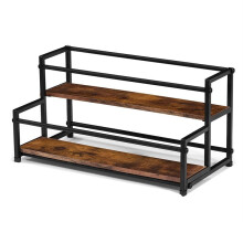 Kaffeesirup-Organizer, 2-Stöckiges Regal für 6 Sirupflaschen, CoffeeBar, Regalhalter für Spirituosenflaschen für Sirup, Wein, Gewürze