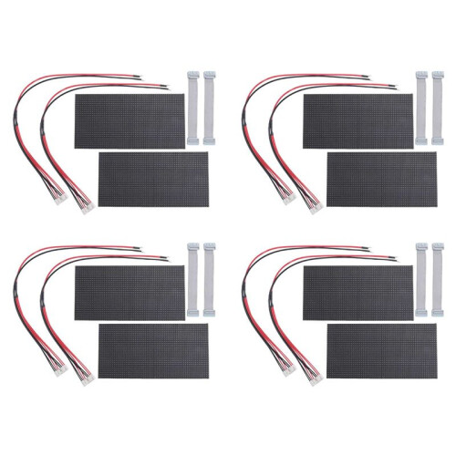 8Pcs P4 LED Screen Panel Module 256x128mm 64x32 Pixels 1/16 Scan Indoor SMD RGB Full Color P4 LED Display Panel Module