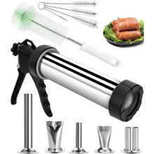 Jerky Gun für Hackfleisch, Beef Jerky Making Kit, Edelstahl Beef Jerky Gun Jerky  Wurstfüller