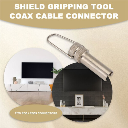 CATV Security Shield Gripping Tool For RG6 RG59 Coaxial Coax Cable Connector 2