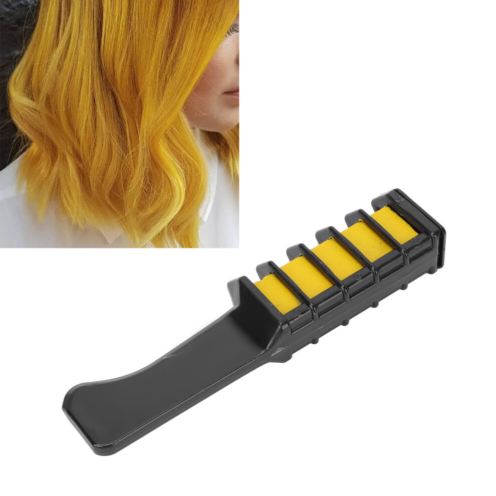 Yellow Temporary Hair Chalk Comb - Safe Discoloration For Cosplay & Party