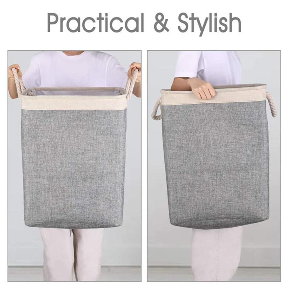Foldable 65L Baby Laundry Basket Hamper, 20x16x12in, Stylish Color