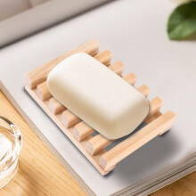 4 Pieces Wooden Soap Case Holder Natural Rectangular Wood Soap Dish Holder For Kitchen Bathroom Sponge Scrubber Soap