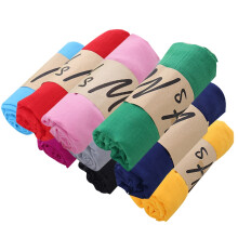 Cor Sólida Candy Color Algodão Headband Senhoras Presente Lindo Lenço Wild Shade Praia Toalha Xale (Vermelho)