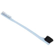 Blauer Doppelkopf-Brauenpinsel aus Weizengras, 18 cm, Make-up-Werkzeug