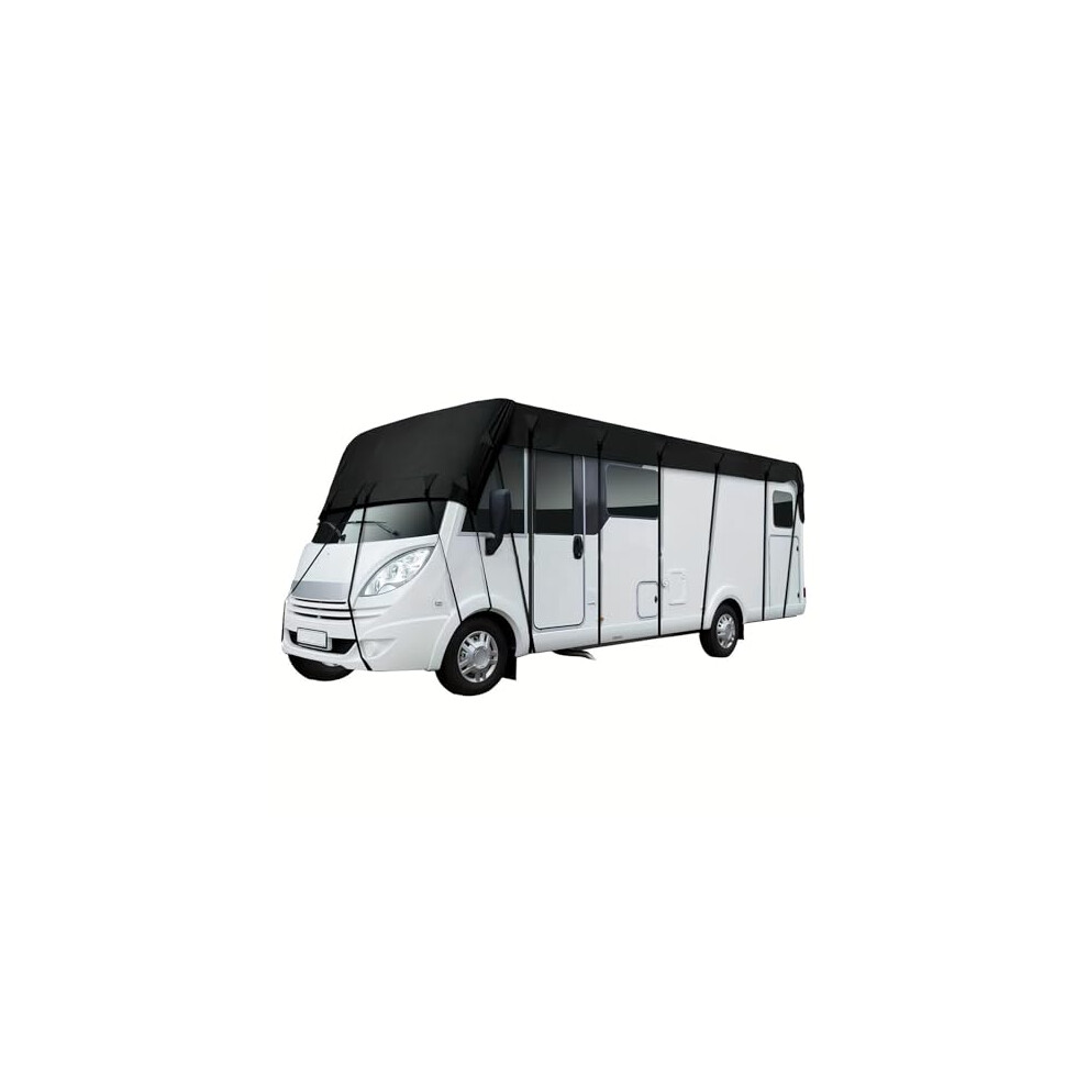 Waterproof Rv Roof Cover 210D Oxford Cloth Camper Protector With Windproof Straps For All Seasons 9092120173604